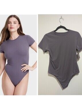 Auden | Luxe Stretch Fully Lined Bodysuit In Mauve Gray